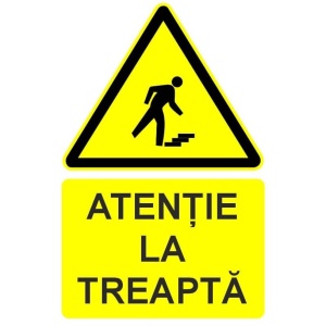 Indicator Atentie la treapta indicator de avertizare, Sticker autocolant - Img 1