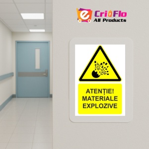 Indicator Atentie materiale explozive indicator de avertizare, Sticker autocolant - Img 5