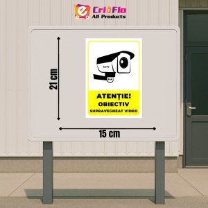 Indicator Atentie obiectiv supravegheat video v1, Sticker autocolant - Img 2