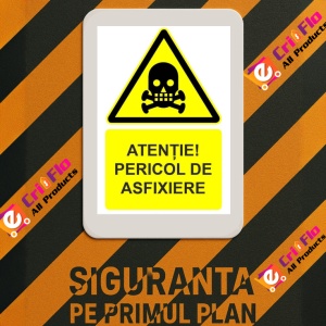 Indicator Atentie pericol de asfixiere indicator de avertizare, Sticker autocolant - Img 3