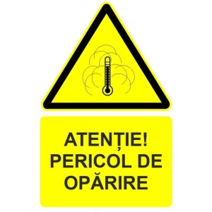 Indicator Atentie pericol de oparire indicator de avertizare, Sticker autocolant - Img 1