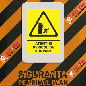 Indicator Atentie pericol de surpare, Sticker autocolant - Img 3