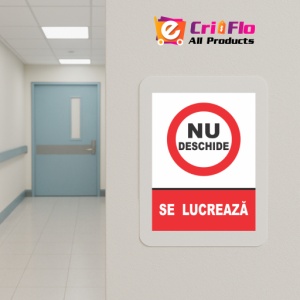 Indicator Atentie se lucreaza (3), Sticker autocolant - Img 5