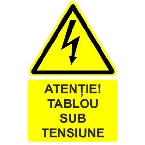 Indicator Atentie tablou sub tensiune indicator de avertizare, Sticker autocolant - Img 1