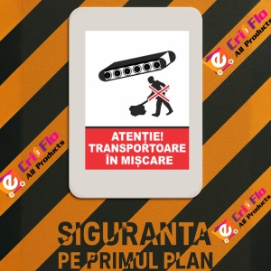 Indicator Atentie transportatoare in miscare, Sticker autocolant - Img 3