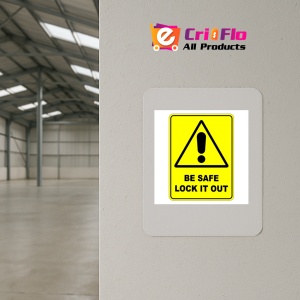 Indicator Be Safe Lock It Out Sign, Sticker autocolant - Img 4