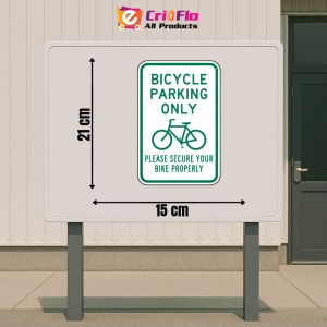Indicator Bicycle Parking Only Secure Your Bike Properly Sign, Sticker autocolant - Img 2