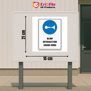 Indicator BLIND INTERSECTION SOUND HORN SIGN, Sticker autocolant - Img 2