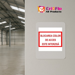 Indicator Blocarea cailor de acces este interzisa, Sticker autocolant - Img 4