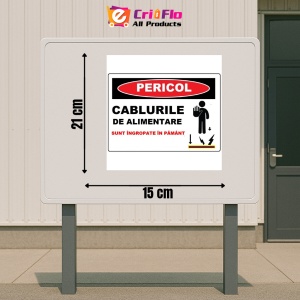 Indicator Cablurile de alimentare sunt ingropate in pamant, Sticker autocolant - Img 2