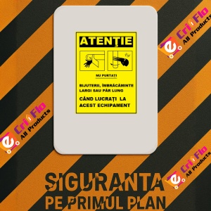 Indicator Cand lucrati la acest echipament instructiuni, Sticker autocolant - Img 3