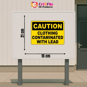 Indicator Caution Clothing Contaminated With Lead Sign, Sticker autocolant - Img 2