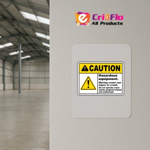 Indicator Caution Hazardous Equipment Sign, Sticker autocolant - Img 4