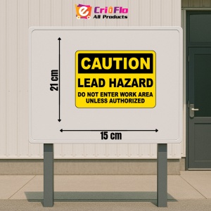 Indicator Caution Lead Hazard Do Not Enter Sign, Sticker autocolant - Img 2