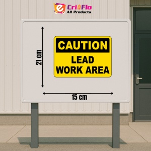 Indicator Caution Lead Work Area Sign, Sticker autocolant - Img 2