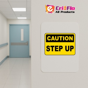 Indicator Caution Step Up Sign, Sticker autocolant - Img 4