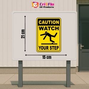 Indicator Caution Watch Your Step, Sticker autocolant - Img 2