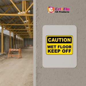 Indicator Caution Wet Floor Keep Off Sign, Sticker autocolant - Img 5