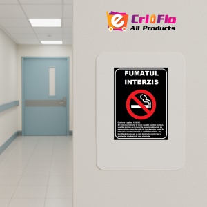 Indicator cu fumatul interzis conform legii, Sticker autocolant - Img 5