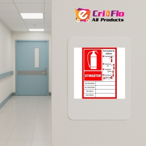 Indicator Cu instructiuni de utilizare stingatoare, Sticker autocolant - Img 5
