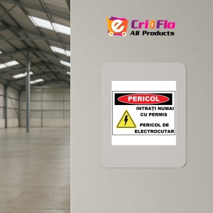 Indicator Cu pericol tablou electric general, Sticker autocolant - Img 4