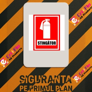 Indicator Cu stingator, Sticker autocolant - Img 2