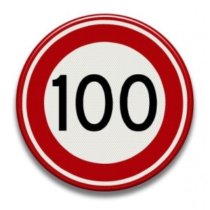 Indicator cu viteza maxima de 50 km pe ora, Sticker autocolant