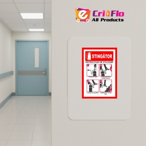 Indicator Cum sa folosesti stingatorul, Sticker autocolant - Img 4