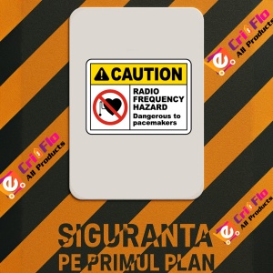 Indicator Dangerous To Pacemakers Sign, Sticker autocolant - Img 2