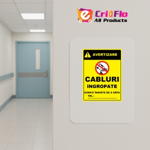 Indicator De avertizare pentru cabluri ingropate, Sticker autocolant - Img 4