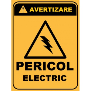 Indicator De avertizare pericol electric, Sticker autocolant