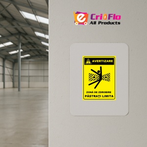 Indicator De avertizare zona de zdrobire pastrati limita, Sticker autocolant - Img 3