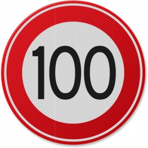 Indicator de circulatie 80 km, Sticker autocolant - Img 1