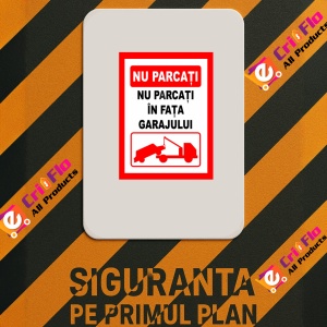 Indicator De interzicere nu parcati in fata garajului, Sticker autocolant - Img 2
