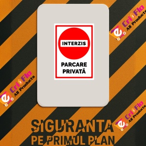 Indicator De interzis parcare privata, Sticker autocolant - Img 2