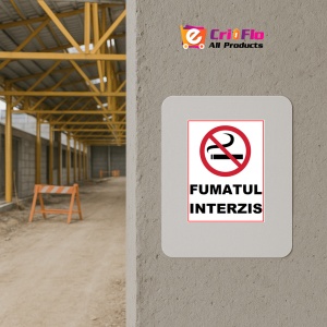 Indicator De protectia muncii fumatul interzis, Sticker autocolant - Img 5