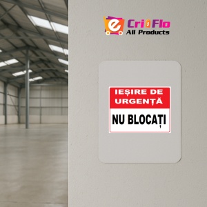 Indicator De siguranta iesire de urgenta nu blocati, Sticker autocolant - Img 3