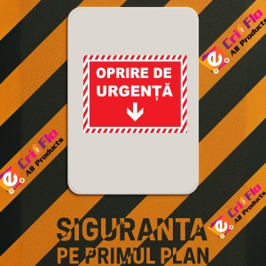 Indicator De siguranta oprire pentru urgenta, Sticker autocolant - Img 2