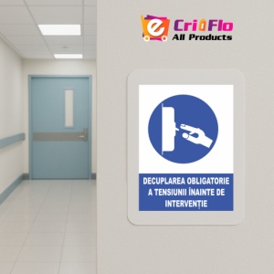 Indicator Decuplarea obligatoire a tensiunii inainte de interventie, Sticker autocolant - Img 5