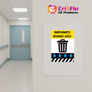 Indicator Depuneti gunoi aici, Sticker autocolant - Img 4