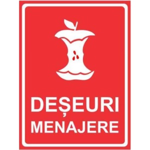 Indicator Deseuri menajere, Sticker autocolant