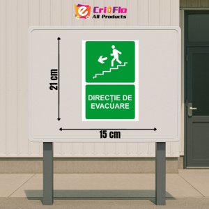 Indicator Directie de evacuare 5, Sticker autocolant - Img 2