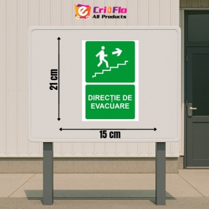 Indicator Directie de evacuare 7, Sticker autocolant - Img 2