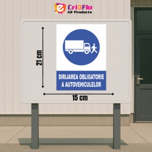 Indicator Dirijarea obligatorie a autovehiculelor, Sticker autocolant - Img 2