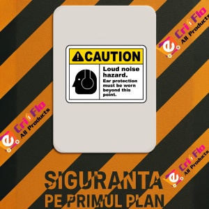 Indicator Ear Protection Must Be Worn Sign, Sticker autocolant - Img 2