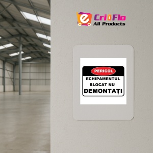 Indicator Echipamentul blocat nu demontati, Sticker autocolant - Img 3