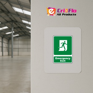 Indicator Emergency exit sign, Sticker autocolant - Img 3