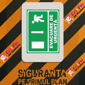 Indicator Evacuare urgenta aici, Sticker autocolant - Img 3