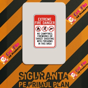 Indicator Extreme Fire Danger Sign, Sticker autocolant - Img 2
