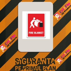 Indicator FIRE BLANKET SIGNS, Sticker autocolant - Img 2